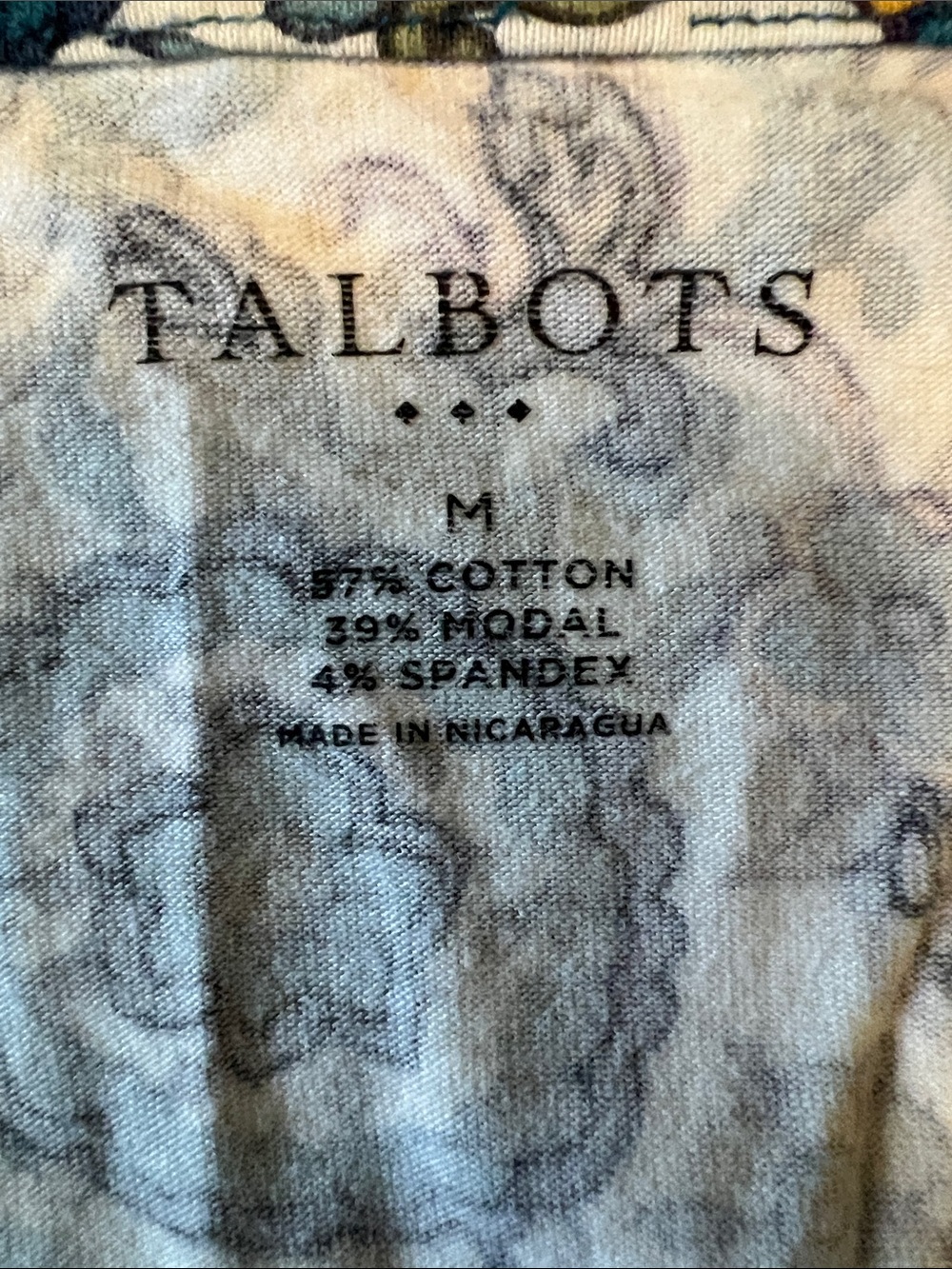 Talbots Teal, Yellow and White Floral Paisley Wrap Tunic - Picture 2 of 9